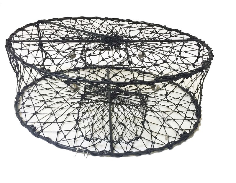 KUFA Sports Foldable Crab Trap with 3 Durable Stainless Steel Spring (Ã¸30 x10) CT50 - Image 1